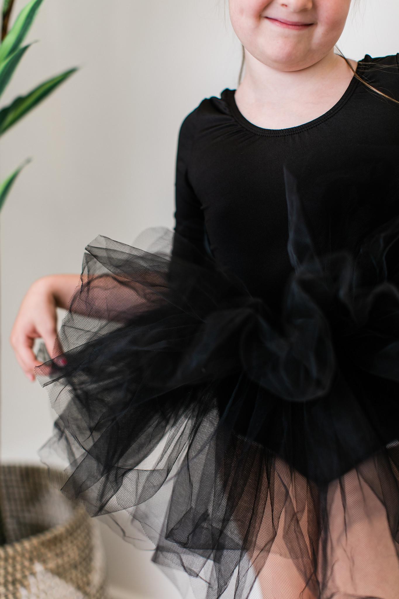 Black 3/4 Tutu Leotard-dogsvalley ®