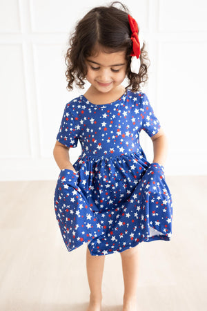 Star Bright S/S Pocket Twirl Dress-dogsvalley ®