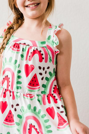 SALE One in a Melon Ruffle Cross Back Dress-dogsvalley ®