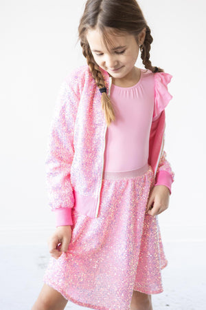 Bubblegum Pink Sequin Jacket-dogsvalley ®