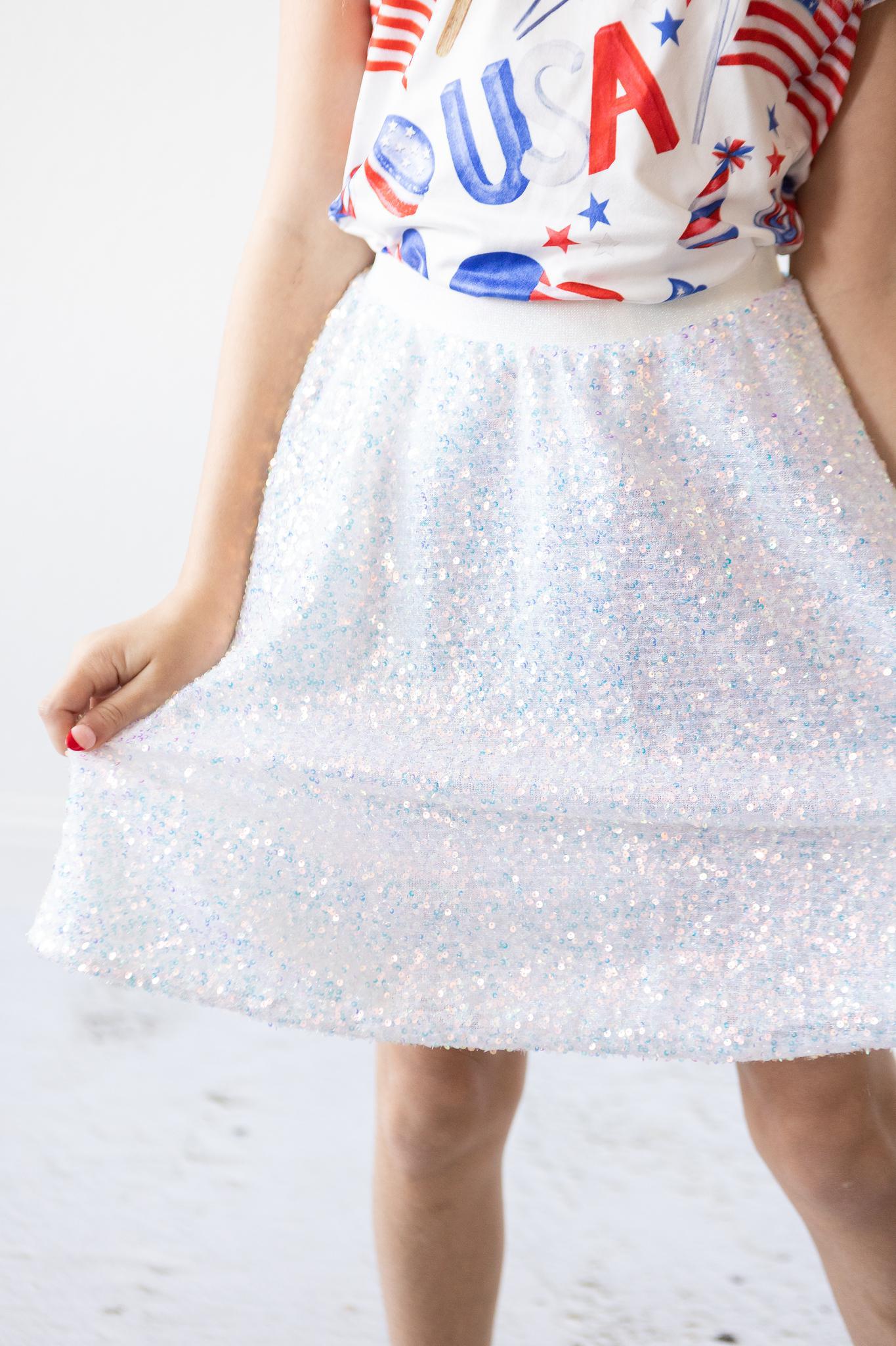 SALE Disco Sequin Twirl Skirt-dogsvalley ®