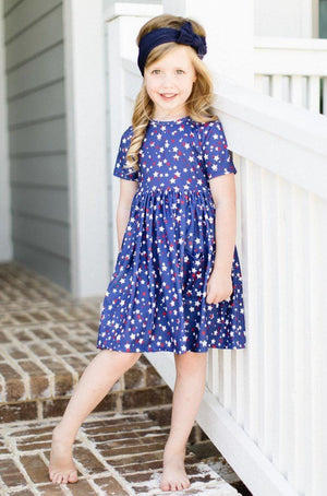 Star Bright S/S Pocket Twirl Dress-dogsvalley ®