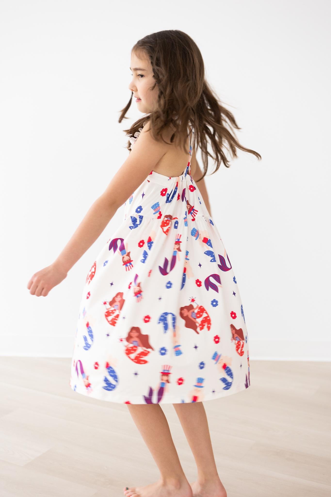 Mer-Made in the USA Ruffle Cross Back Dress-dogsvalley ®