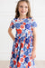 Happy 4th Floral Floral S/S Pocket Twirl Dress-dogsvalley ®