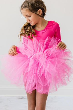 Hot Pink 3/4 Tutu Leotard-dogsvalley ®