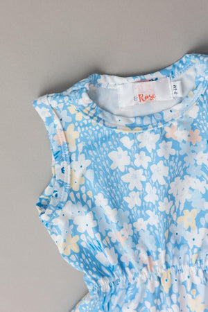 Blooming in Blue Pom Pom Romper-dogsvalley ®