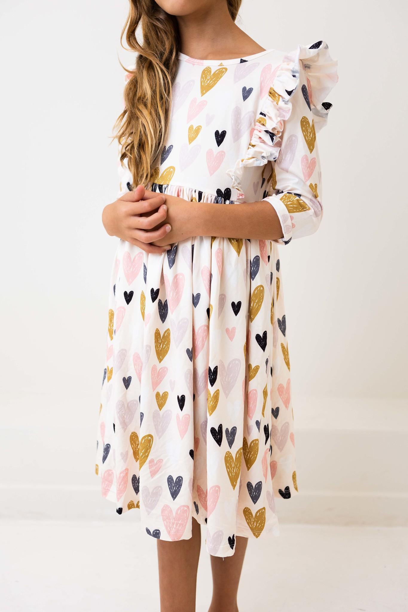 I Heart You Ruffle Twirl Dress-dogsvalley ®