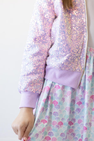 Lavender Sequin Jacket-dogsvalley ®