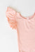 Peach S/S Flutter Sleeve Leotard-dogsvalley ®