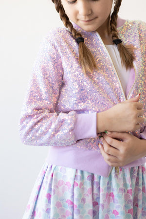 Lavender Sequin Jacket-dogsvalley ®