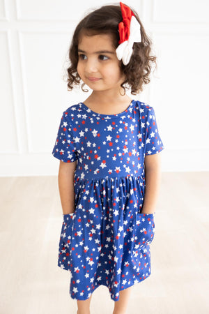 Star Bright S/S Pocket Twirl Dress-dogsvalley ®