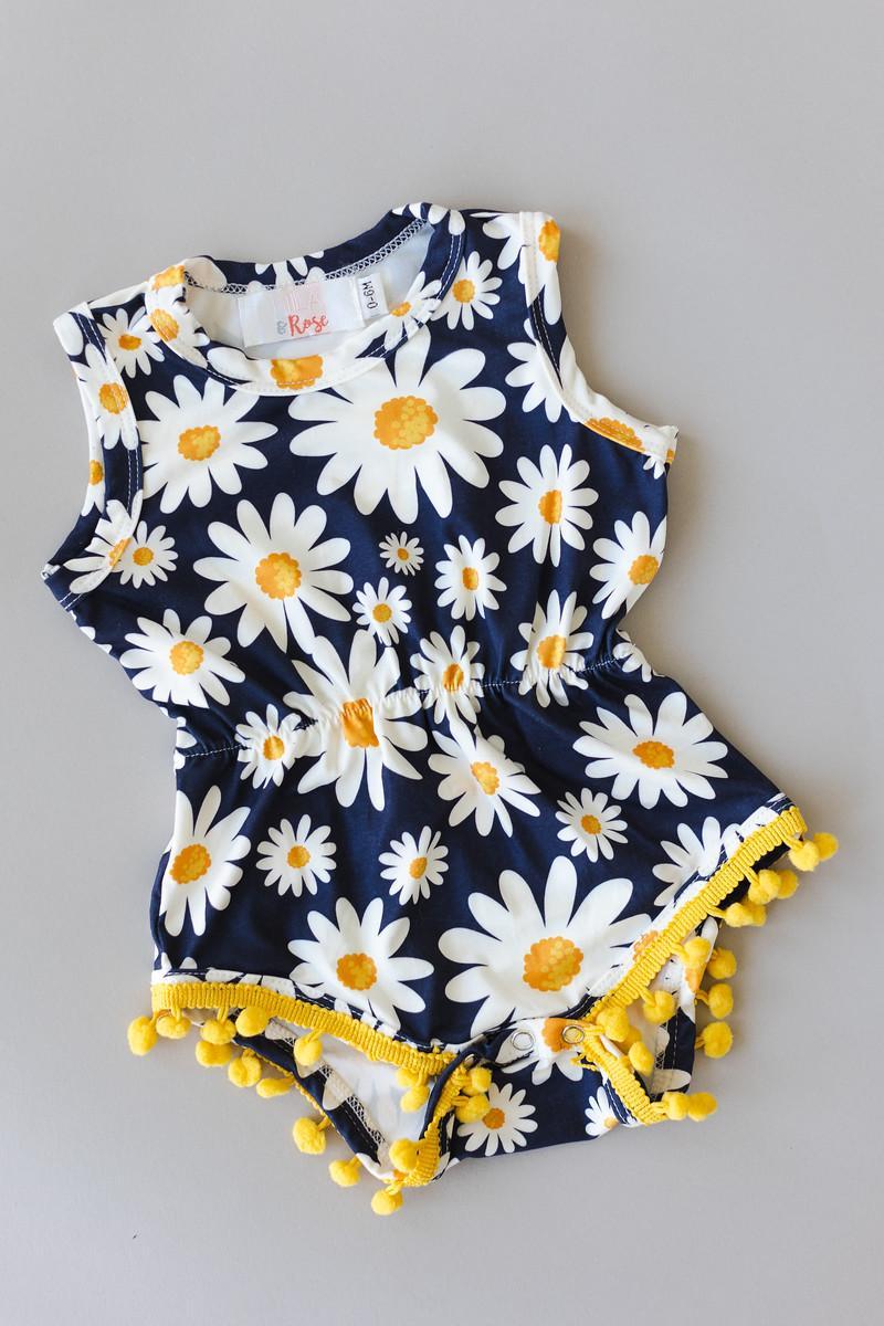 Daisy for You Pom Pom Romper-dogsvalley ®