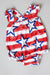 Stars & Stripes Ruffle Cross Back Romper-dogsvalley ®