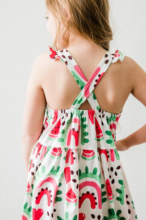 SALE One in a Melon Ruffle Cross Back Dress-dogsvalley ®