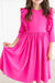 Hot Pink Ruffle Twirl Dress-dogsvalley ®