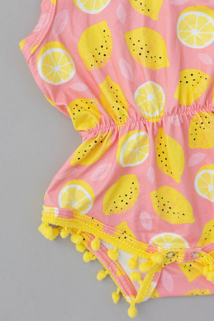 Lemon Squeezy Pom Pom Romper-dogsvalley ®