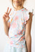 Blue Retro Unicorns S/S Ruffle Tee-dogsvalley ®