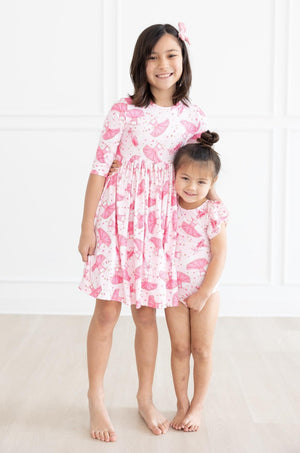 Pirouette 3/4 Sleeve Pocket Twirl Dress-dogsvalley ®