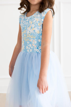 Blooming in Blue Tank Tutu Dress-dogsvalley ®