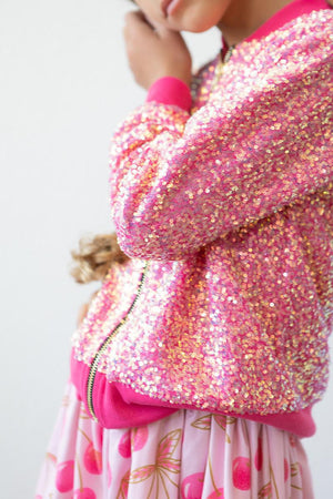 Hot Pink Sequin Jacket-dogsvalley ®