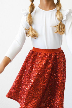 Red Sequin Twirl Skort-dogsvalley ®