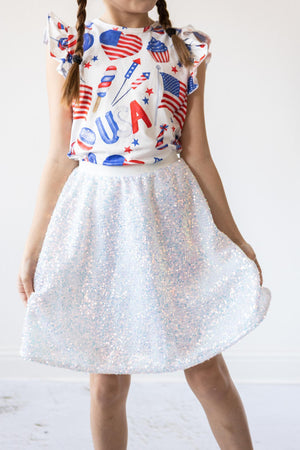 SALE Disco Sequin Twirl Skirt-dogsvalley ®