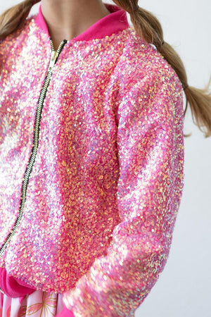 Hot Pink Sequin Jacket-dogsvalley ®