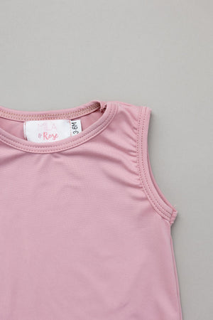 Vintage Pink Tank One-Piece Jogger-dogsvalley ®