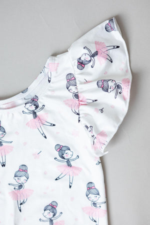 Ballerina S/S Flutter Sleeve Leotard-dogsvalley ®