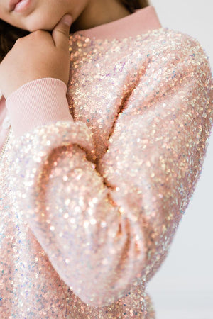 Peach Sequin Jacket-dogsvalley ®