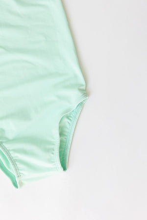 Pastel Green S/S Flutter Sleeve Leotard-dogsvalley ®