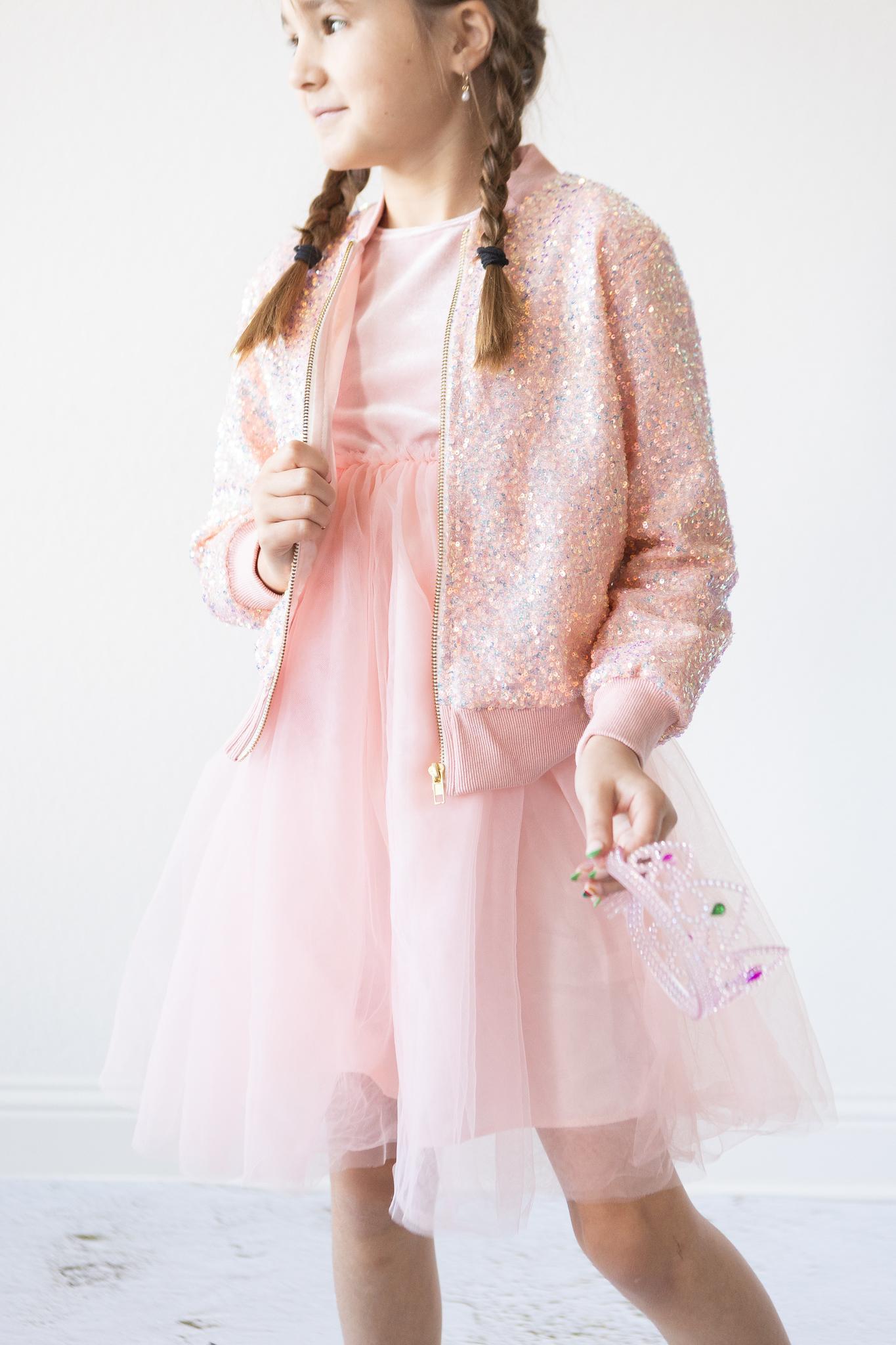 Peach Sequin Jacket-dogsvalley ®