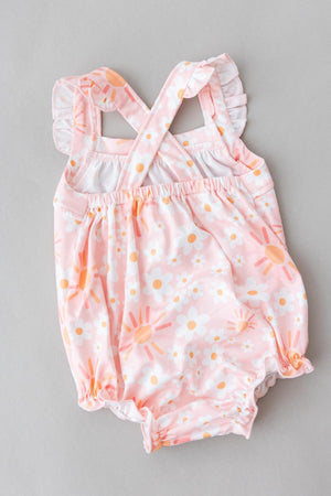 Sweet & Sunny Ruffle Cross Back Romper-dogsvalley ®