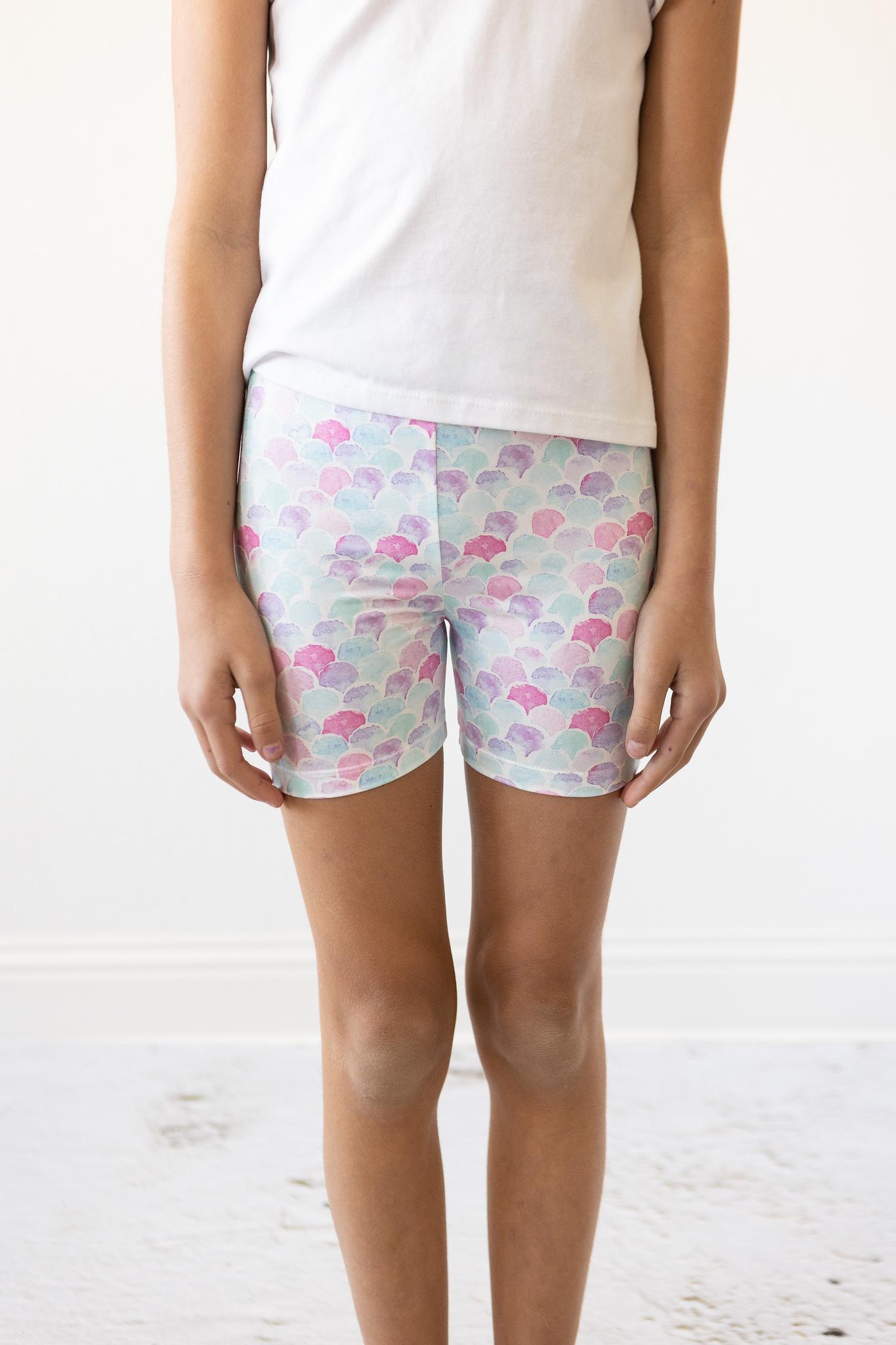 Mermaid Scales Twirl Shorts-dogsvalley ®