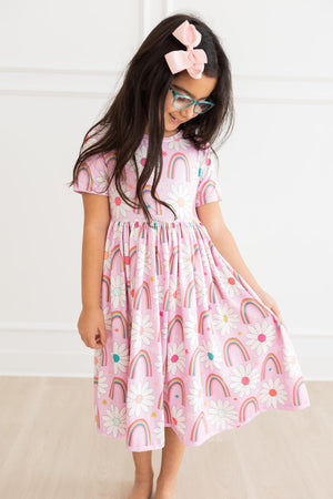 Rainbow Daisies S/S Twirl Dress-dogsvalley ®