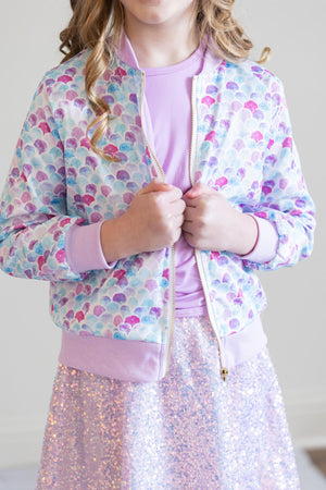 Mermaid Scales Satin Jacket-dogsvalley ®