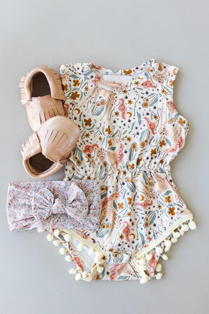 Unicorn Soiree Pom Pom Romper-dogsvalley ®