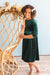 Hunter Green Velvet Twirl Dress-dogsvalley ®