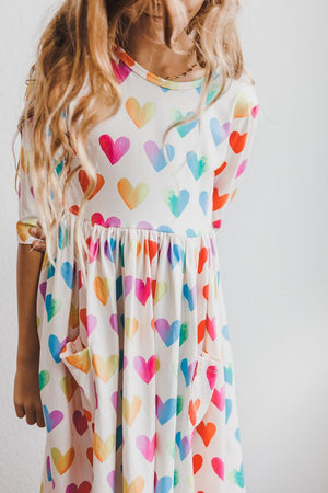 Lotta Love 3/4 Sleeve Pocket Twirl Dress-dogsvalley ®