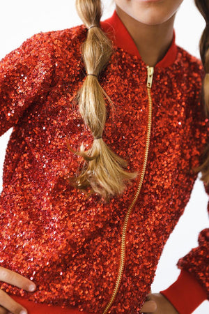 Red Sequin Jacket-dogsvalley ®