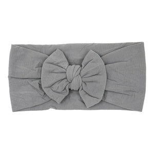 SALE Gray Nylon Bow Headwrap-dogsvalley ®