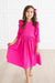 Hot Pink Ruffle Twirl Dress-dogsvalley ®