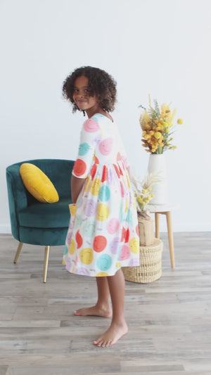 Happy Days 3/4 Pocket Twirl Dress