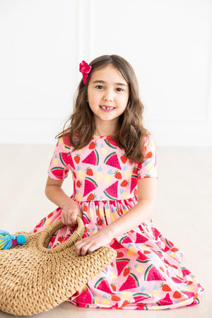 Watermelon Wonder S/S Pocket Twirl Dress-dogsvalley ®