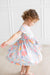 Blue Retro Unicorns S/S Pocket Twirl Dress-dogsvalley ®