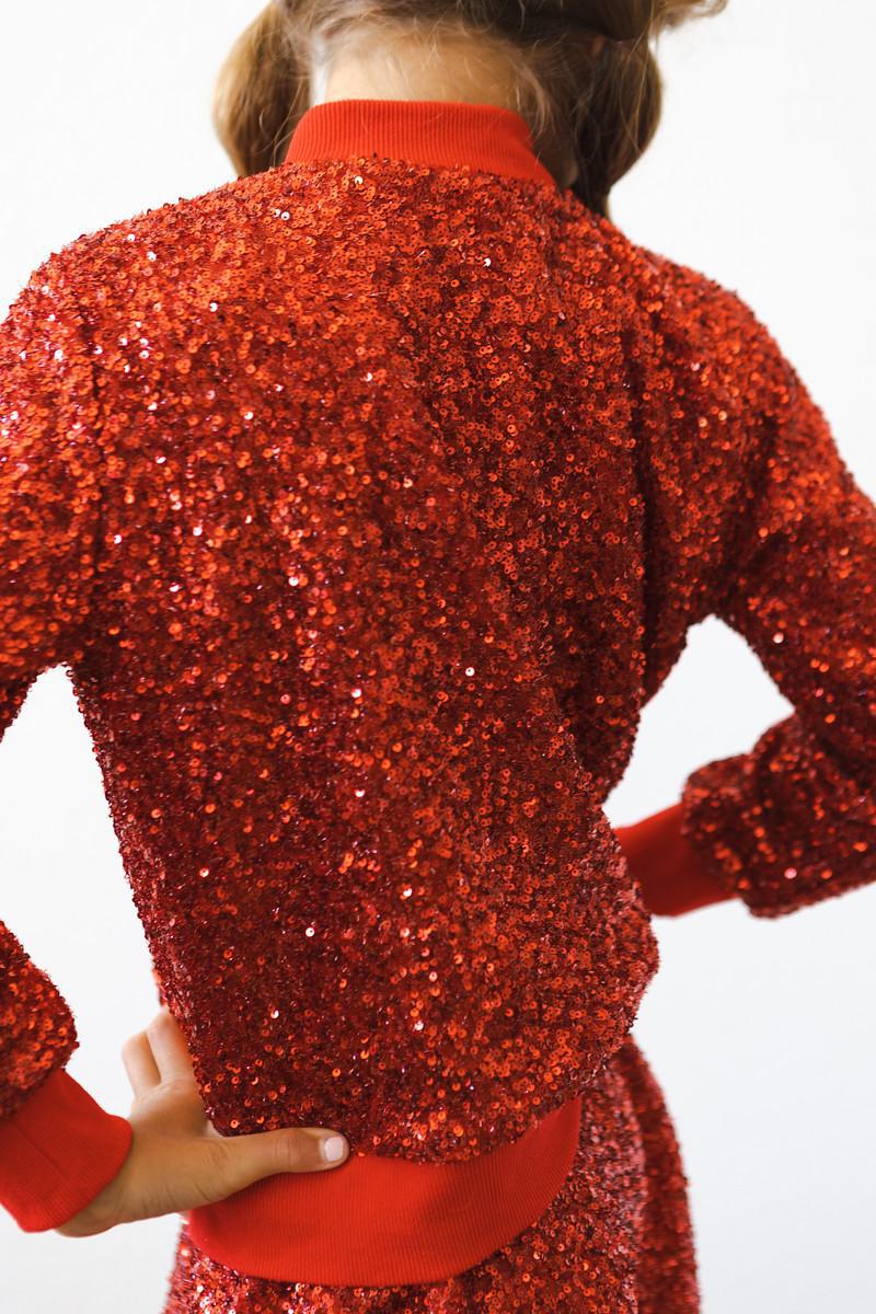 Red Sequin Jacket-dogsvalley ®