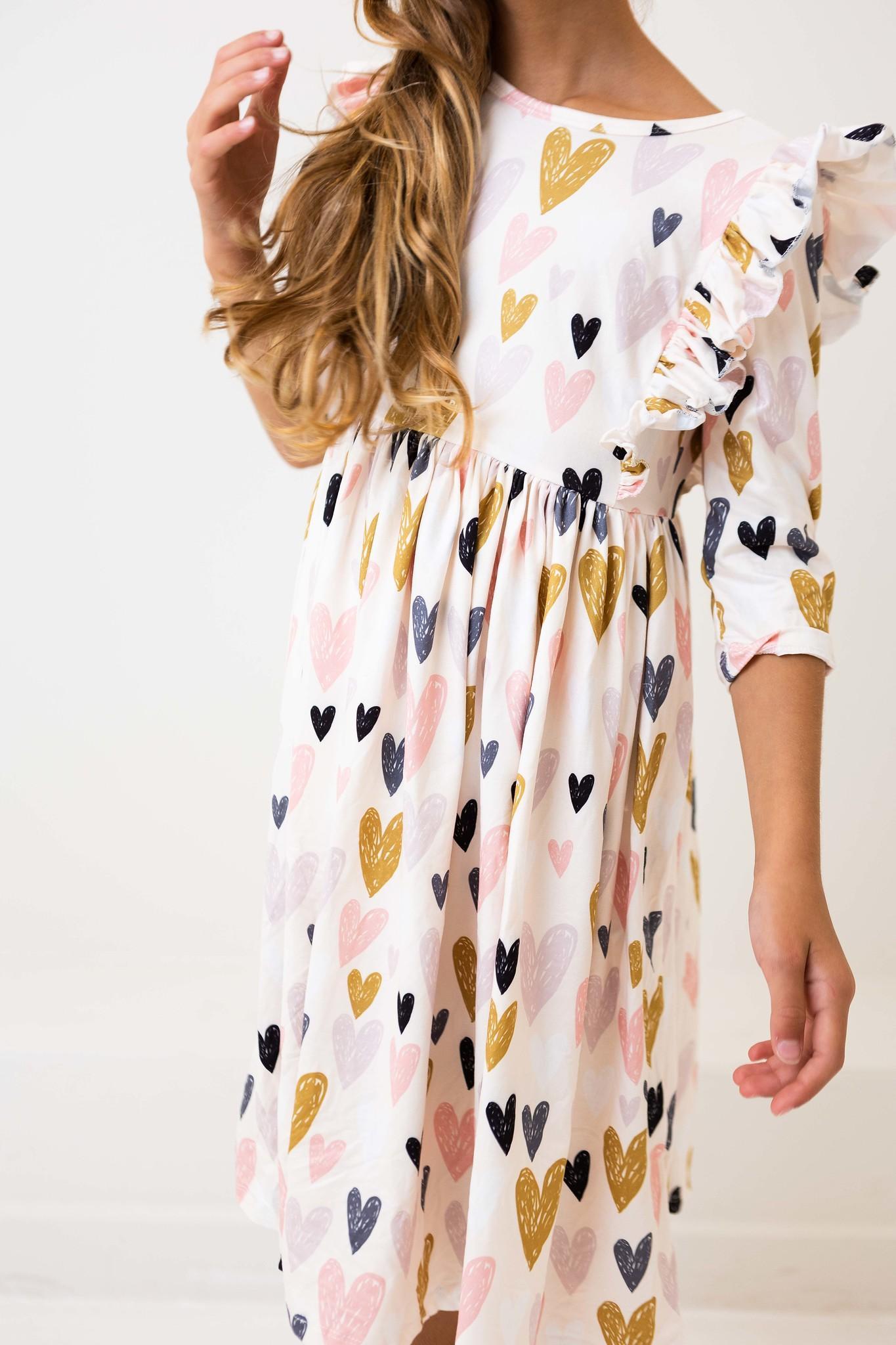 I Heart You Ruffle Twirl Dress-dogsvalley ®