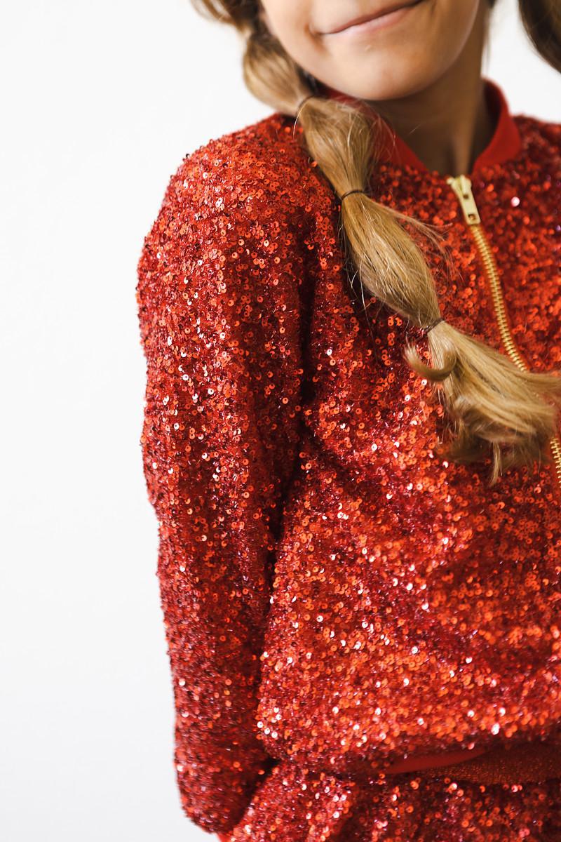 Red Sequin Jacket-dogsvalley ®