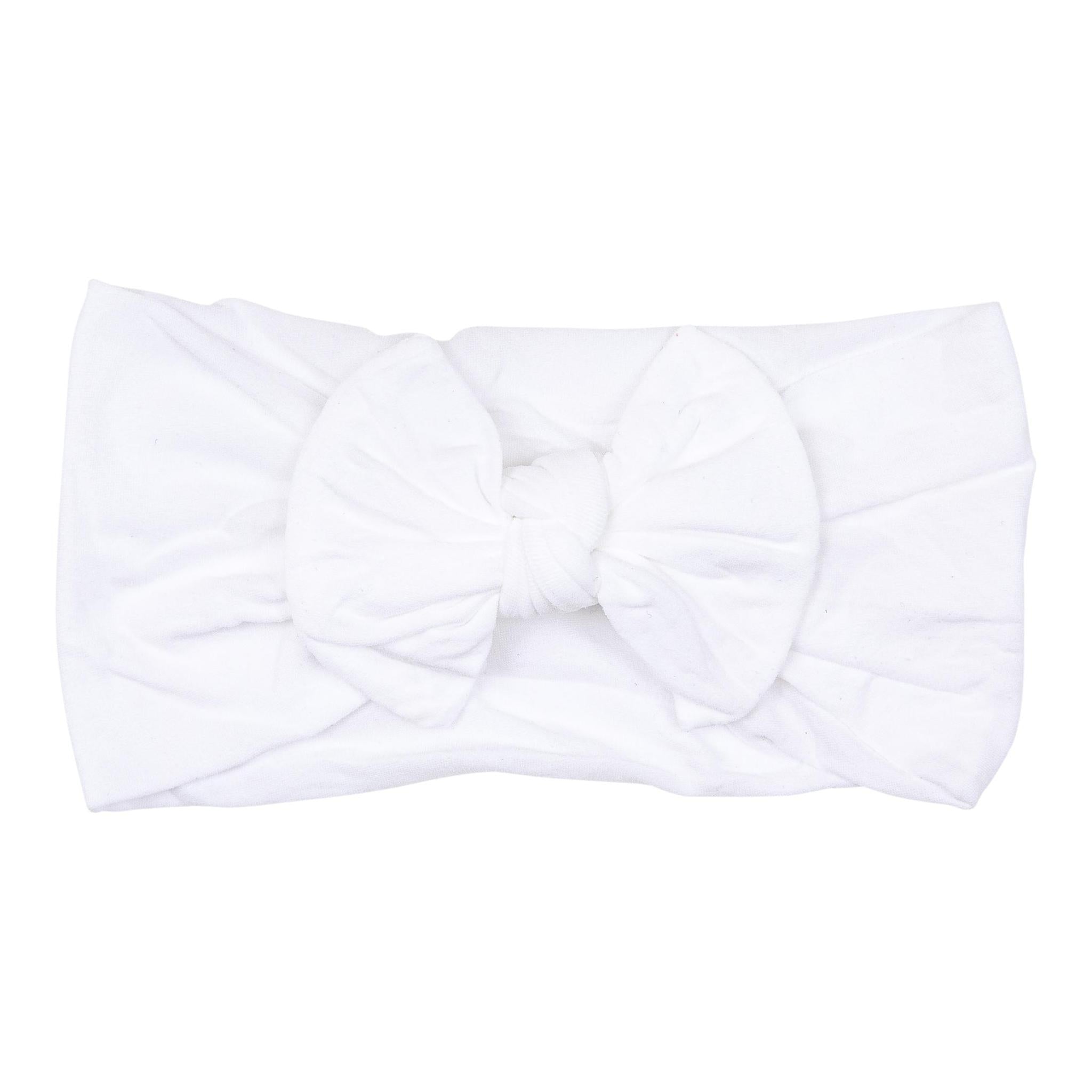 White Nylon Bow Headwrap-dogsvalley ®