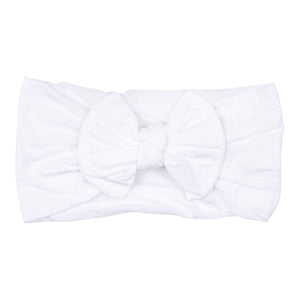 White Nylon Bow Headwrap-dogsvalley ®